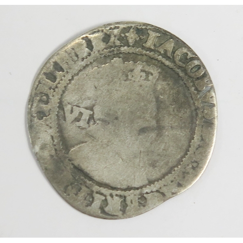 685 - A James I 1605 hammered sixpence