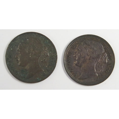 687 - Two Victoria 1884 one third of a farthing coins