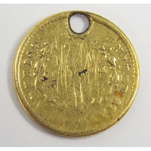 688 - US gold $1 1.54g. Drilled