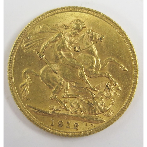 690 - George V 1912 gold sovereign