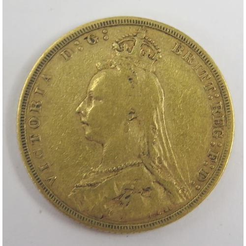 691 - Australia Victoria 1890 gold sovereign _ Melbourne mint