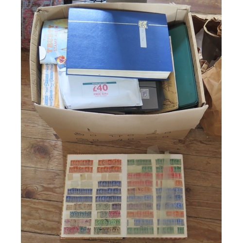 686 - A collection of GB and Commonwealth stamps including Victorian and later stock books, Mint US, etc.