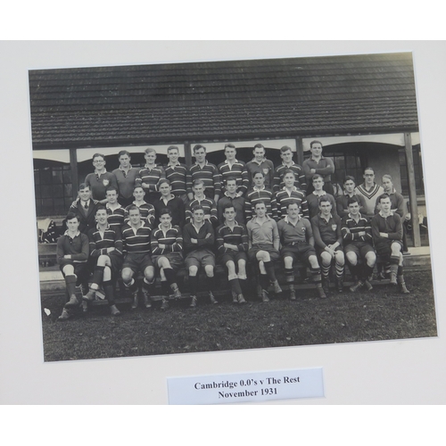 17 - A collection of assorted monochrome photographs of rugby and football teams dating from the first ha... 