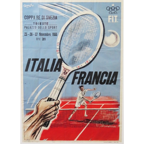 19A - An Italian tennis advertising poster 
