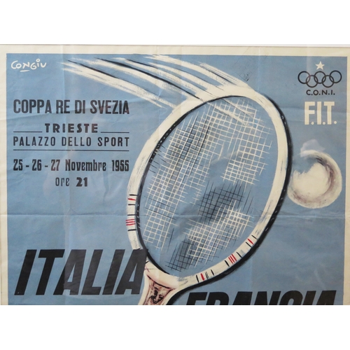19A - An Italian tennis advertising poster 