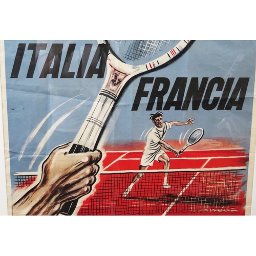 19A - An Italian tennis advertising poster 