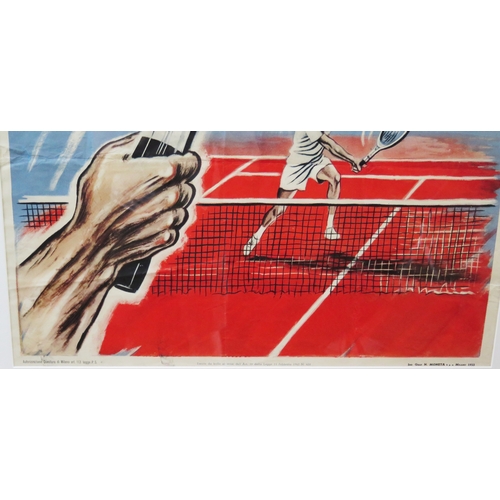 19A - An Italian tennis advertising poster 