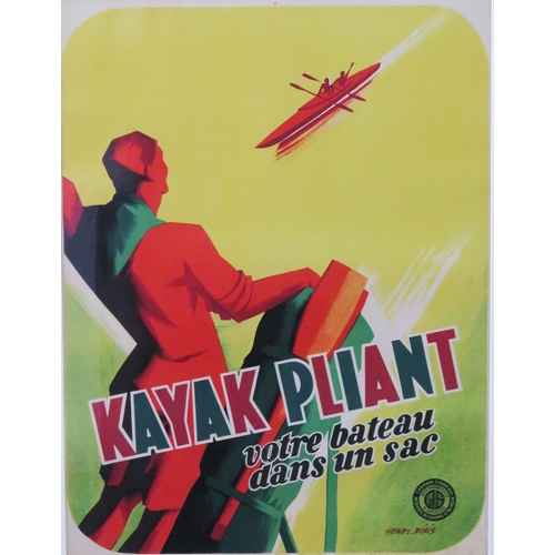20D - After Henri Bixis, a French canoe advertising poster 