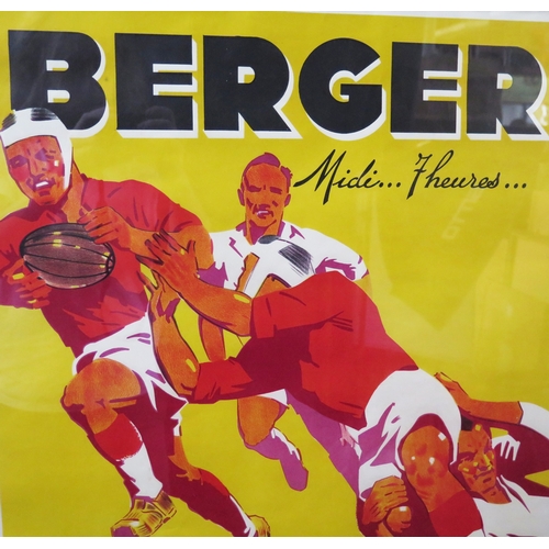 3B - After Raymond Ducatez, a  French rugby advertising poster 