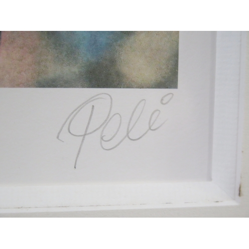 7 - Pele signed photo of the 1970 world cup final, No 83/225 signed in pencil to the margin,  46 x 30cm,... 