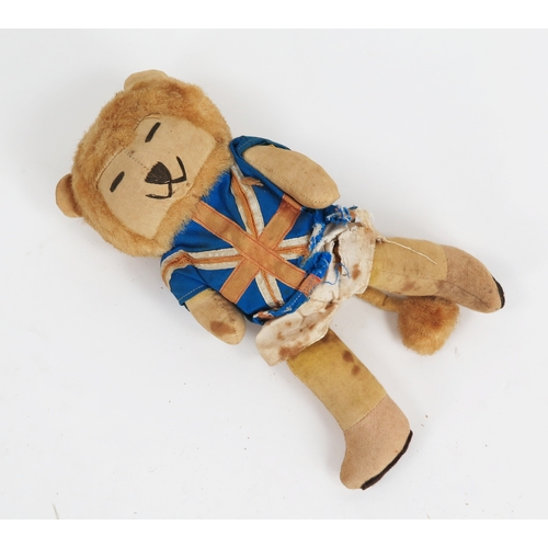 15B - 1966 World Cup Willie Lion England mascot in union jack kit approx. 21 cm. AF