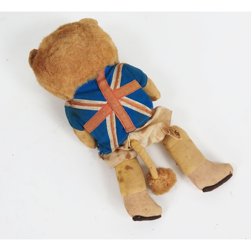 15B - 1966 World Cup Willie Lion England mascot in union jack kit approx. 21 cm. AF