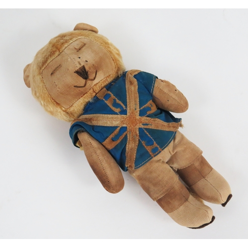 15C - 1966 World Cup Willie the Lion England Mascot in union jack kit approx.20 cm. a/f