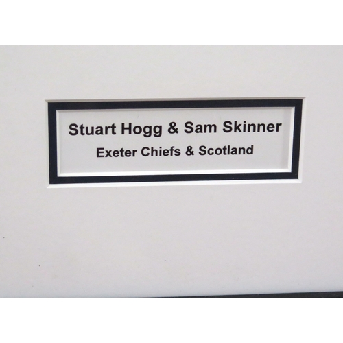 17D - A Scottish 2019 Rugby World Cup shirt signed by Stuart Hogg and Sam Skinner, both playing for Exeter... 