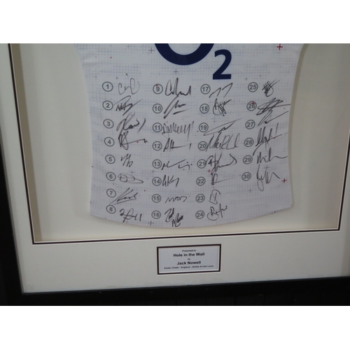 17E - A signed England rugby shirt, 2018/19 season signed by Exeter Chiefs, England, and British & Irish L... 