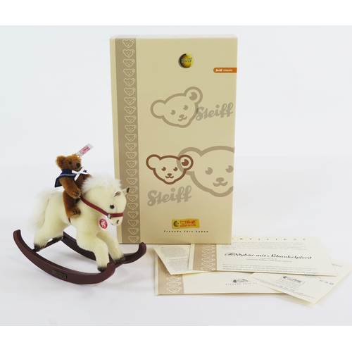 Steiff Teddy Bear with Rocking Horse, reddish brown 8cm bear - 2007 ...