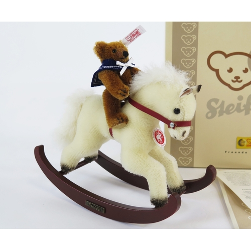 Steiff Teddy Bear with Rocking Horse, reddish brown 8cm bear - 2007 ...
