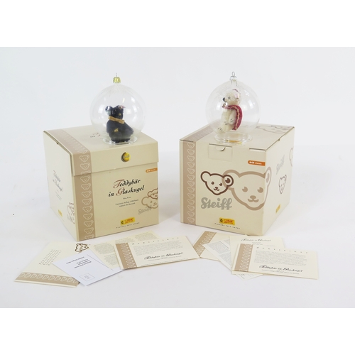 Steiff Christmas Ornaments Miniature Bears in Baubles - 2006 & 2007 ...