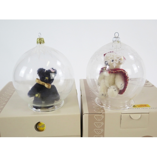 Steiff Christmas Ornaments Miniature Bears in Baubles - 2006 & 2007 ...