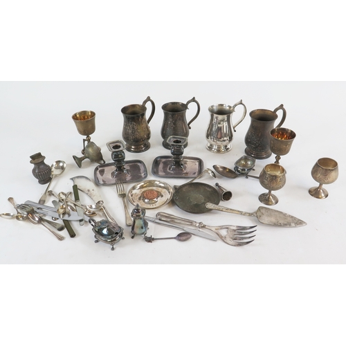 Assorted silver and white metal mounted glass bottles, various makers ...