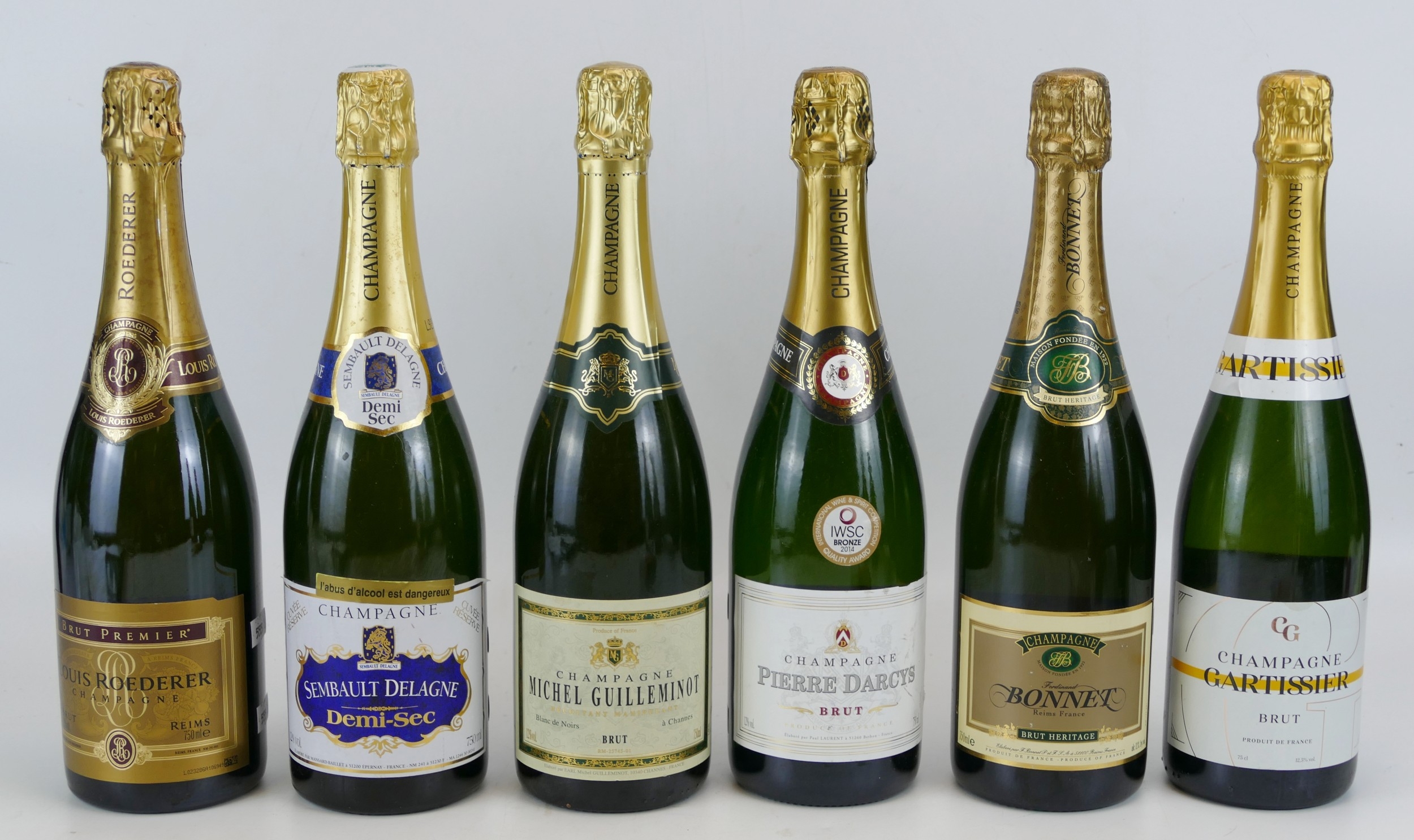 Interesting collection of Brut Champagne including Gartissier champagne ...