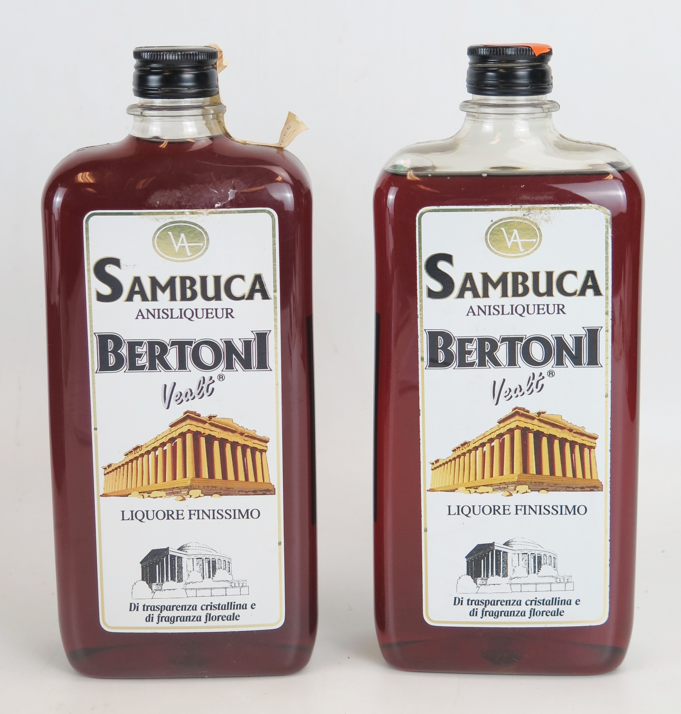 Two 1 Litre bottles of Sambuca Bertoni Liquore Finissimo. ALCOHOL IS ...