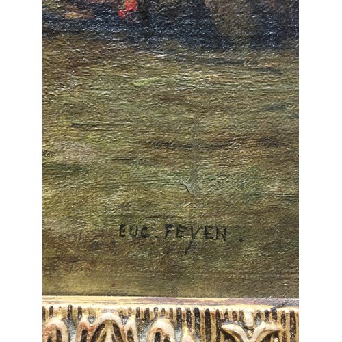 72 - Jacques-Eugene Feyen French Academic Classical artistBorn 1815-1908 Original Oil on Canvas Circa 187... 