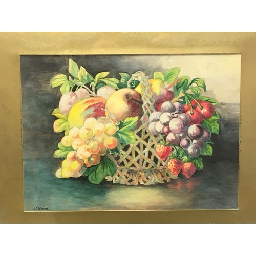 86 - 19th Century Still Life Water Colour Signed F.F Smith.H 39cm x W 48cm