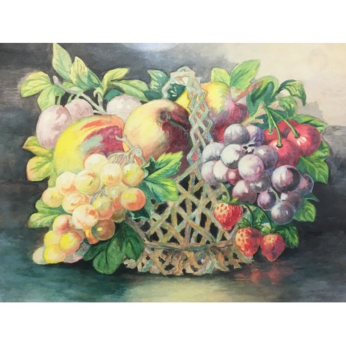 86 - 19th Century Still Life Water Colour Signed F.F Smith.H 39cm x W 48cm