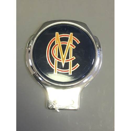 111 - Vintage Car Bumper Mounted Car Badges x 3 - Cote D'Azur, Dean Close School Cheltenham and MCC Maryle... 