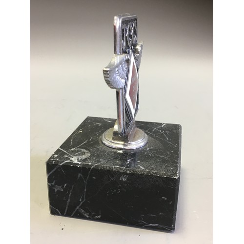 114 - Circa 1930 J.C.C  Junior Car Club Ser No J1763 Elkington & Co Chrome and Enamel Car Badge/Mascot... 