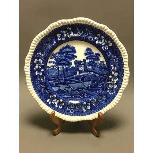 55 - 19th Century Blue and White Copeland Spode Plates x 3.Dia 26cm