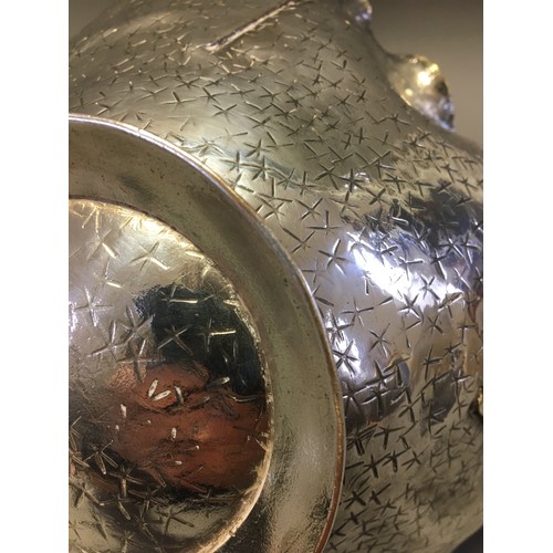 119 - Highly Unusual Silver Plate on Copper and Brass 19th Century Aesthetic Period Basket Form Centre Pie... 