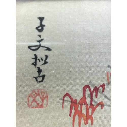 110 - Set of 4 Japanese Showa Period Classic Paintings on Silk in later Frames. 