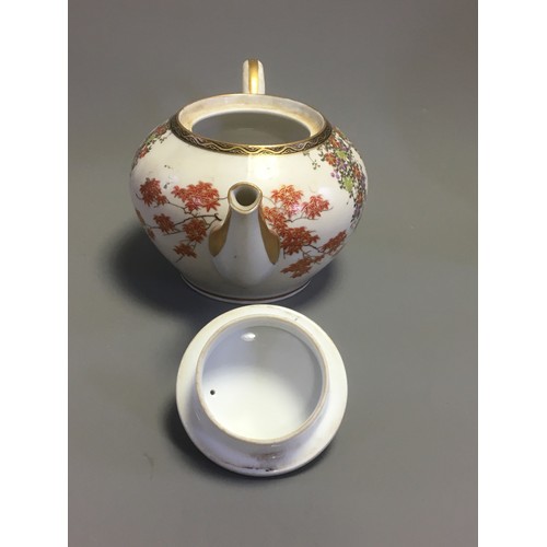 89 - Circa 1920's Japanese Satsuma Part Tea Service 21 Pieces to include the Tea Pot Gilt Design with Wis... 