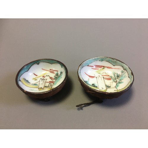 92 - Japanese Hand Crafted Sake Bowls x 5. Glazed Stoneware examples stamped to base and 2 x Early Mid Ce... 