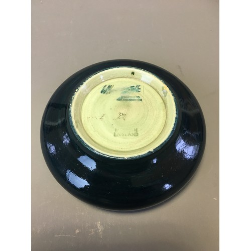 71 - Moorcroft Hibiscus Pattern Pin Dish Full markings and signed to the Base Potters to HM The Queen.