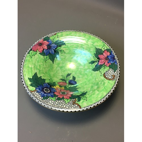 74 - 1930's Maling Potter Large footed Luster Ware Centre Bowl.H 7cm x Dia 27.5cm