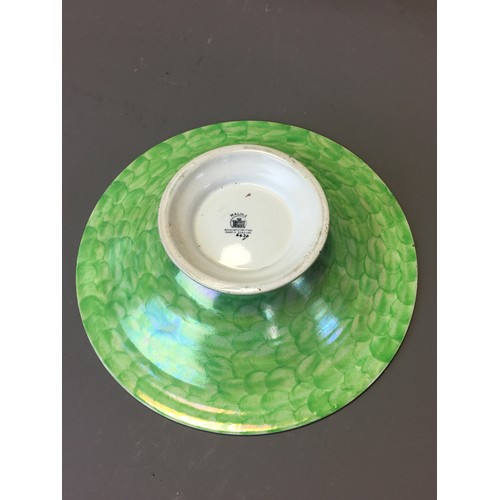 74 - 1930's Maling Potter Large footed Luster Ware Centre Bowl.H 7cm x Dia 27.5cm