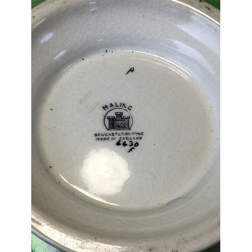 74 - 1930's Maling Potter Large footed Luster Ware Centre Bowl.H 7cm x Dia 27.5cm