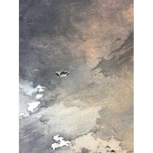 115 - Large Japanese Watercolour on a thin Papyrus Type Paper signed and Marked Titled 