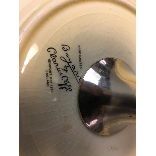 63 - Art Deco - Clarice Cliff Blue Chintz Cake Stand.H 10.5cm x Dia 22cm