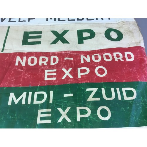 48 - Vintage Brussels Expo World Fair Tram Destination Scrolling Signage. Circa 1958.