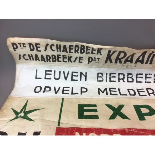 48 - Vintage Brussels Expo World Fair Tram Destination Scrolling Signage. Circa 1958.