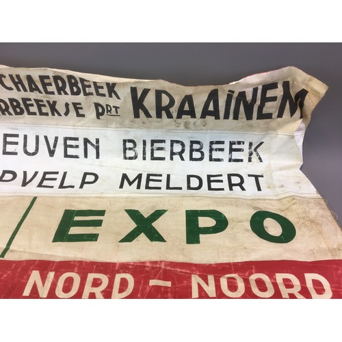48 - Vintage Brussels Expo World Fair Tram Destination Scrolling Signage. Circa 1958.