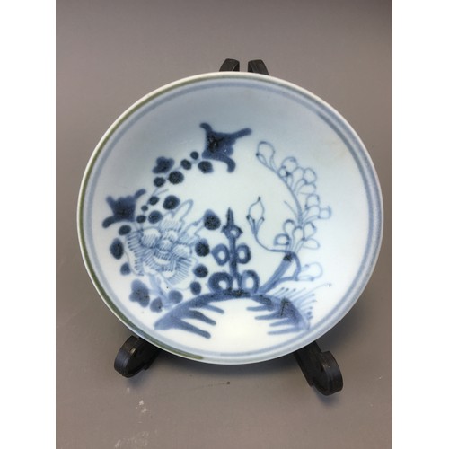 15 - Tek Sing Blue and White Magnolia Decorated Dish with Certificate of Authenticity. Nagel auction Labe... 