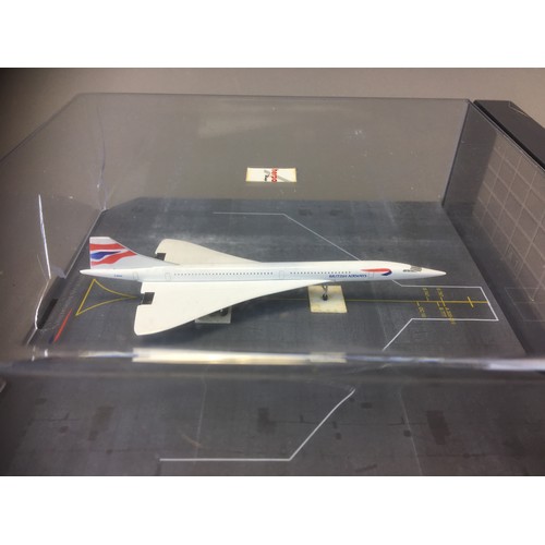 50 - Official Herpa British Airways Boxed Millenium Edition Concorde cased Small Model.
