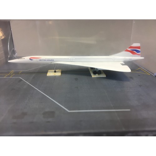 50 - Official Herpa British Airways Boxed Millenium Edition Concorde cased Small Model.
