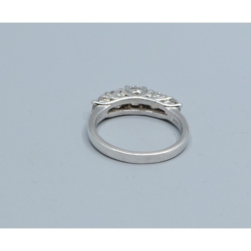 2616 - TGGC white Topaz 925 silver eternity ring size N