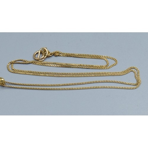 2623 - Amethyst and accent Diamond 9ct gold pendant necklace together with a 9ct gold neck chain 46cm long ... 